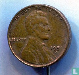 In God we trust Liberty 1951 (one cent)  - Image 1