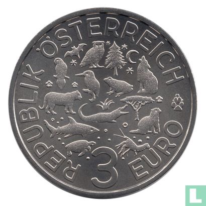 Autriche 3 euro 2017 "Kingfisher" - Image 2