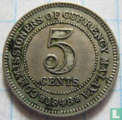 Malaya 5 cents 1948 - Afbeelding 1