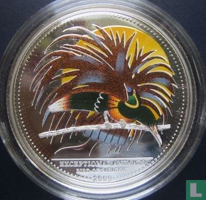Palau 5 dollars 2009 (PROOF) "Exceptional animals - Bird of Paradise" - Image 1