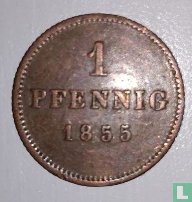 Beieren 1 pfennig 1855 - Afbeelding 1