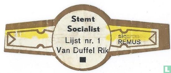 Stemt Socialist Lijst nr 1 Van Duffel Rik - sigaren REMUS - Image 1