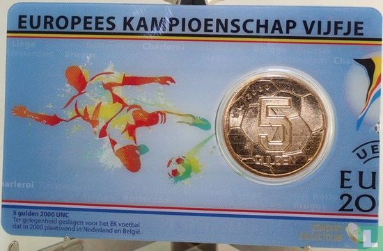 Pays-Bas 5 gulden 2000 (coincard)  "European Football Championship" - Image 1