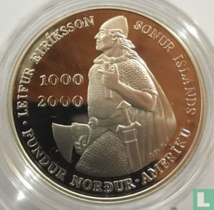 IJsland 1000 krónur 2000 (PROOF) "Leif Ericsson Millennium - Discoverer of the New World" - Afbeelding 1