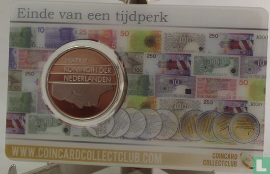 Netherlands 1 gulden 2001 (PROOF - coincard) "Goodbye to the Gulden" - Image 2