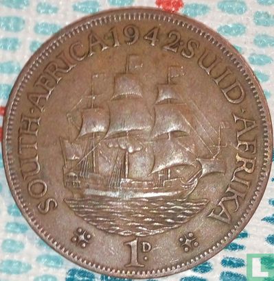 Afrique du Sud 1 penny 1942 (étoile proche du 2) - Image 1