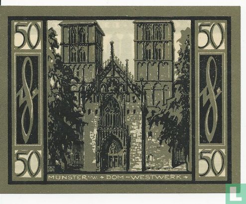 Munster, City - 50 Pfennig (3) 1921 - Image 2