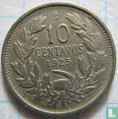 Chili 10 centavos 1925 - Afbeelding 1