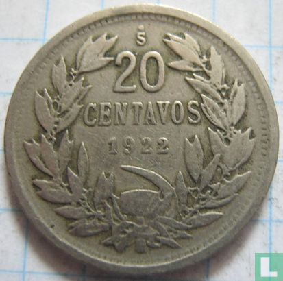 Chili 20 centavos 1922 - Afbeelding 1