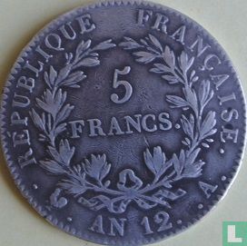 Frankrijk 5 francs AN 12 (A - NAPOLEON EMPEREUR) - Afbeelding 1