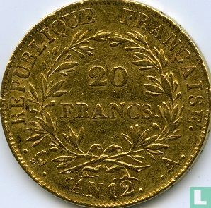 Frankrijk 20 francs AN 12 (NAPOLEON EMPEREUR) - Afbeelding 1