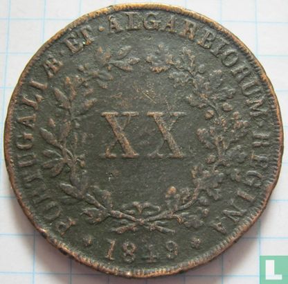 Portugal 20 réis 1849 - Afbeelding 1