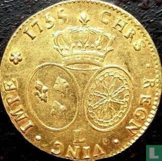 France 2 louis d'or 1755 (L) - Image 1