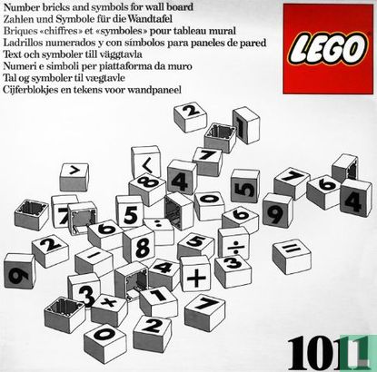 Lego 1011 Number/Symbol Blocks (Number bricks and symbols for wall board)