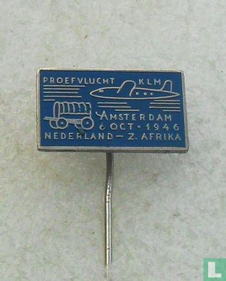 Proefvlucht KLM Amsterdam 6 oct. 1946 Nederland - Z. Afrika  - Image 1