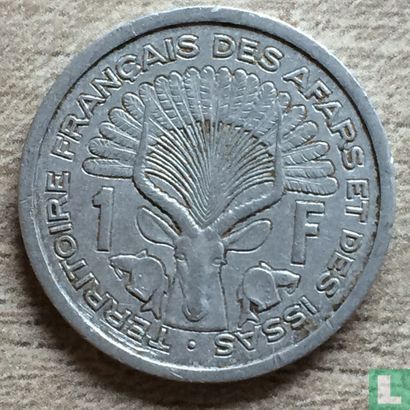Territoire français des Afars et des Issas 1 franc 1969 - Image 2
