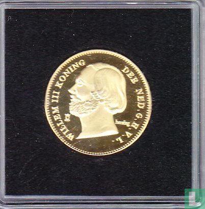 Nederland 20 gulden 1853 Willem III( Herslag goud). - Image 1