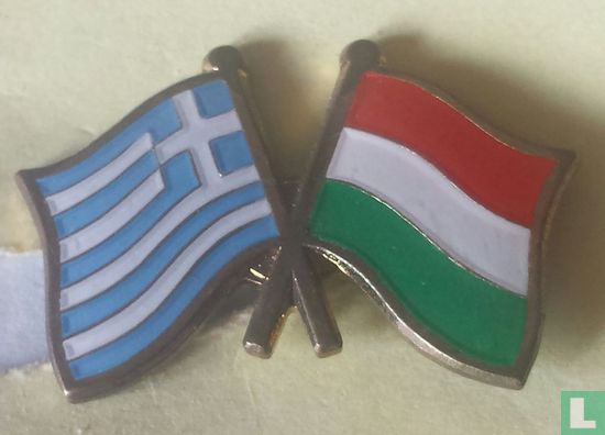 Vlaggen Griekenland-Hongarije