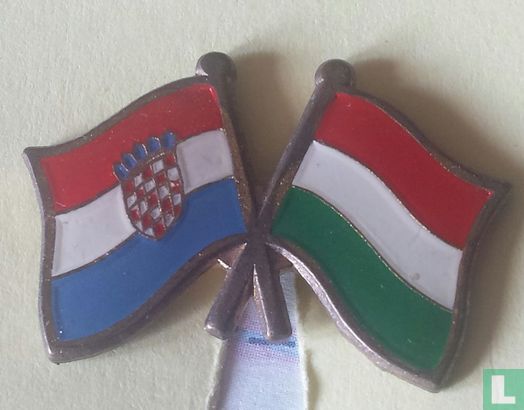 Vlaggen Kroatië-Hongarije