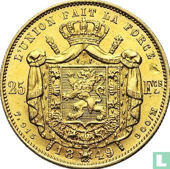 België 25 francs 1849 - Afbeelding 1