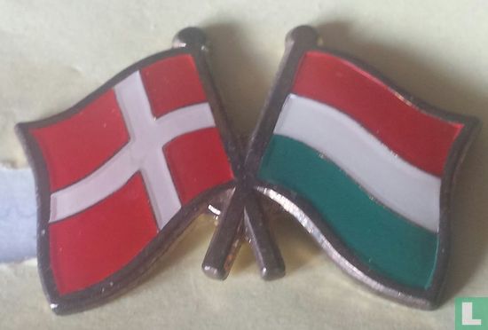 Vlaggen Denemarken-Hongarije