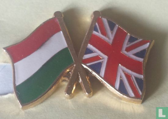 Vlaggen Hongarije-Verenigd Koninkrijk
