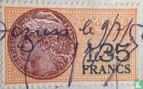 France Timbre fiscal - Daussy 1948 (135,00F)
