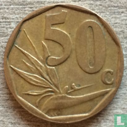 Afrique du Sud 50 cents 2002 - Image 2