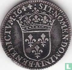 Frankrijk 1/12 écu 1644 (A - punt) - Afbeelding 1