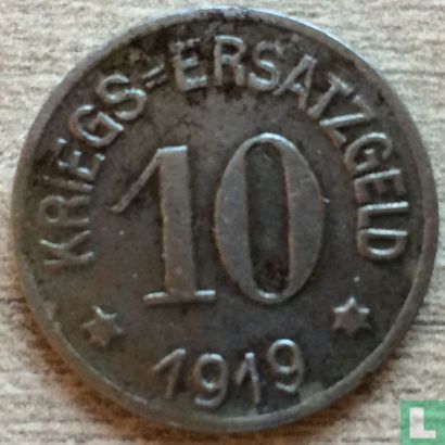 Krefeld 10 pfennig 1919 (ijzer) - Afbeelding 1