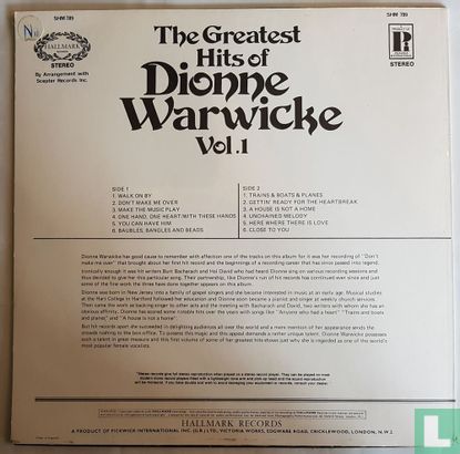 The Greatest hits of Dionne Warwicke vol.1 - Image 2