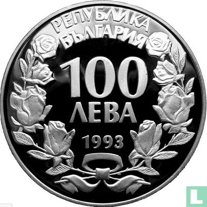 Bulgarije 100 leva 1993 (PROOF) "1994 Football World Cup in USA" - Afbeelding 1