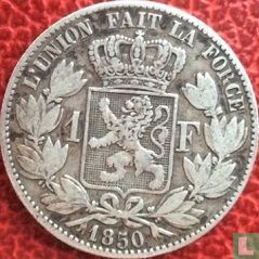 Belgique 1 franc 1850 (L WIENER) - Image 1