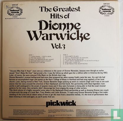 The Greatest hits of Dionne Warwicke vol.3 - Image 2