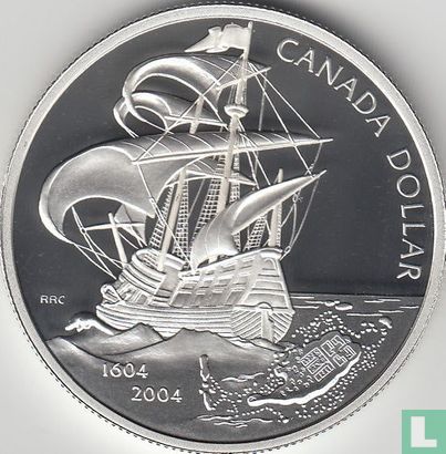 Canada 1 dollar 2004 (PROOF) "400th anniversary First permanent French settlement in North America" - Image 1