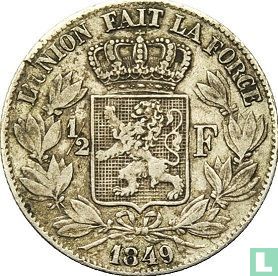 Belgique ½ franc 1849 - Image 1