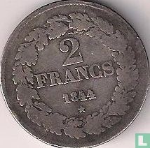 België 2 francs 1844 - Afbeelding 1