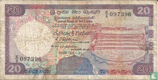 Sri Lanka 20 Rupees 1989 - Afbeelding 1