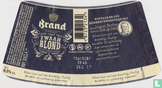 Brand Zwaar Blond - Bierbrouwwedstrijd 2013