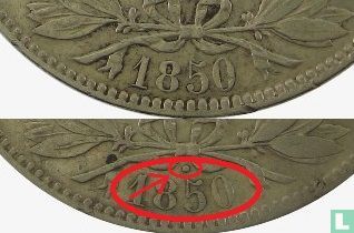 Belgien 5 Franc 1850 (mit Punkt oberhalb dem Jahr) - Bild 3