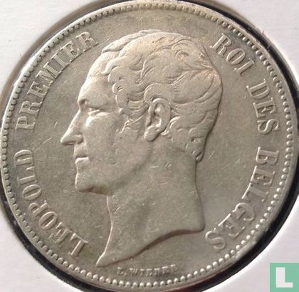 België 5 francs 1851 (met punt boven jaartal) - Afbeelding 2