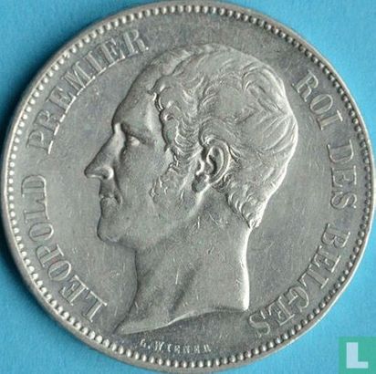 Belgium 5 francs 1851 (1851/1850) - Image 2