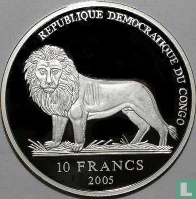 Congo-Kinshasa 10 francs 2005 (PROOF) "In memory of Pope John Paul II" - Afbeelding 1