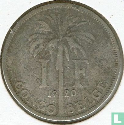 Congo belge 1 franc 1920 (FRA) - Image 1