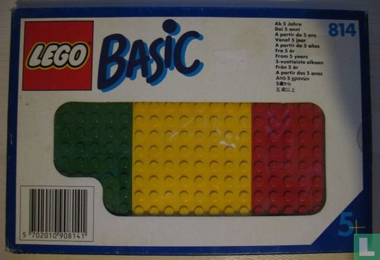 Lego 814-1 Baseplates, Green, Red and Yellow - Image 1