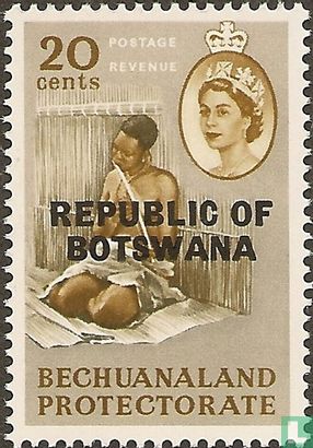 Stamps of Bechuanaland, with overprint