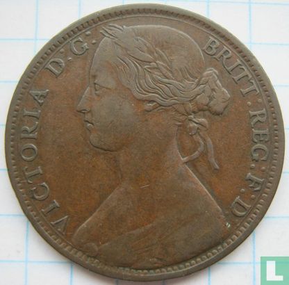 Royaume Uni 1 penny 1861 - Image 2