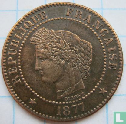 Frankrijk 2 centimes 1877 - Afbeelding 1