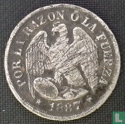 Chili 1 décimo 1887 - Image 1