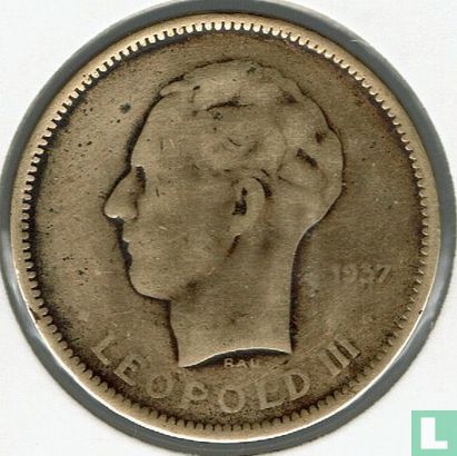Congo belge 5 francs 1937 - Image 1